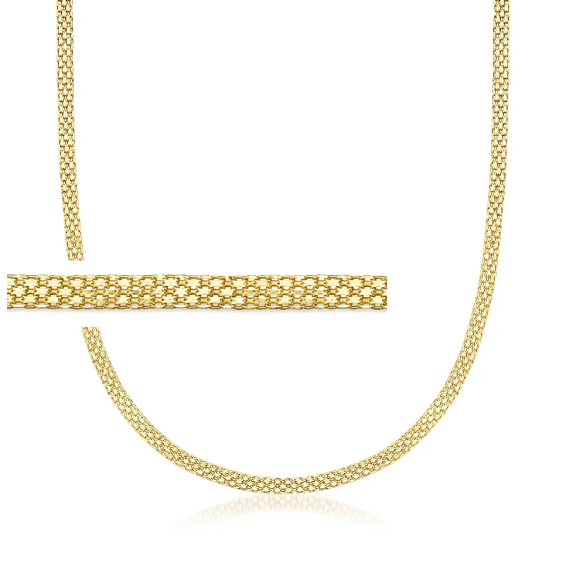 Exclusive Gemstone Jewelry At Special Prices RS Pure by Ross-Simons Italian 18kt Gold Vermeil Bismark-Link Necklace Exclusive Gemstone Jewelry At Special Prices RS Pure by Ross-Simons Italian 18kt Gold Vermeil Bismark-Link Necklace