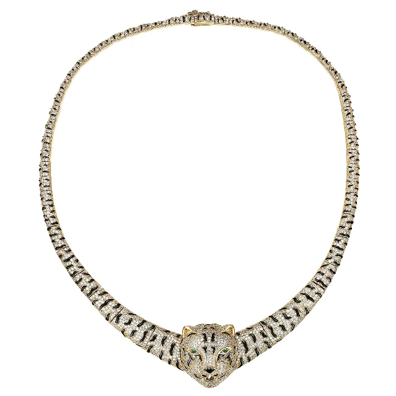 Flash Sale On Exquisite Jewelry – Don't Miss Out Sterling Silver 14k Gold-plated Cubic Zirconia Leopard Necklace Flash Sale On Exquisite Jewelry – Don't Miss Out Sterling Silver 14k Gold-plated Cubic Zirconia Leopard Necklace