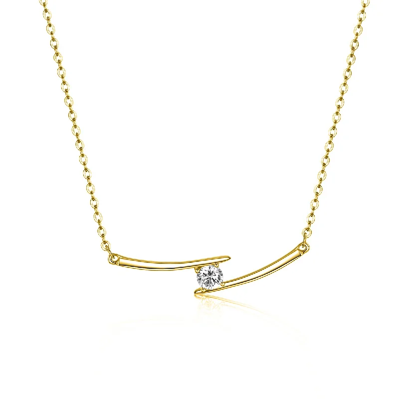 Classic And Modern Jewelry Styles On Sale Sterling Silver 14k Yellow Gold Plated with 0.30ctw Lab Created Moissanite Necklace Classic And Modern Jewelry Styles On Sale Sterling Silver 14k Yellow Gold Plated with 0.30ctw Lab Created Moissanite Necklace