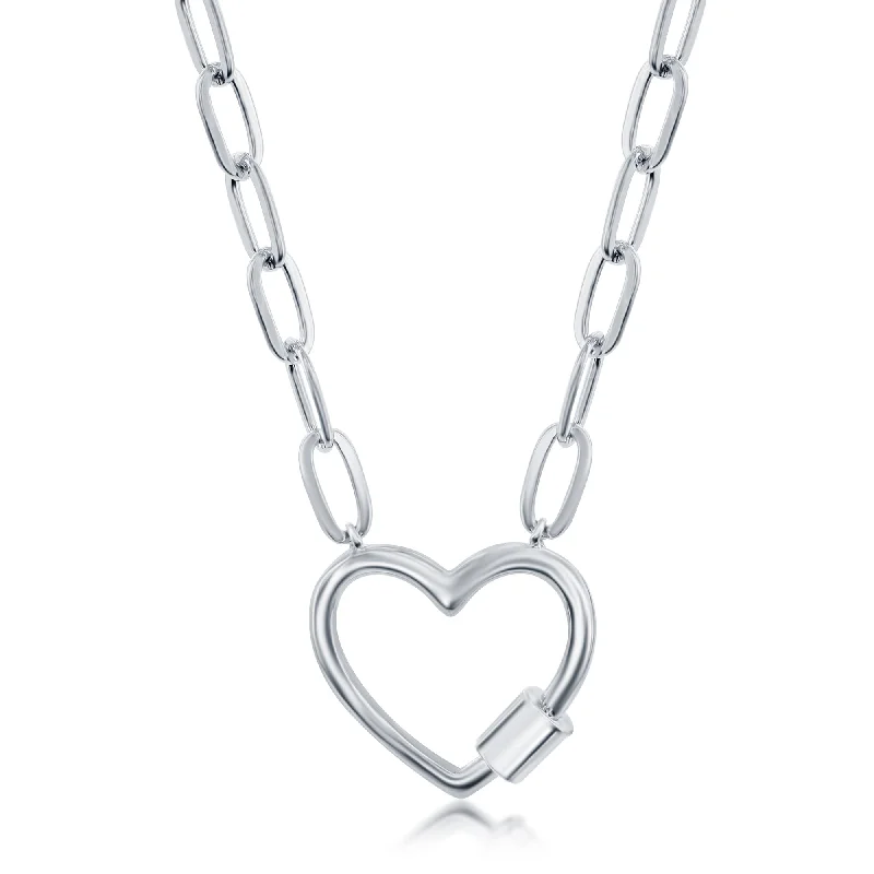 Unmissable Discounts On Timeless Jewelry Pieces Sterling Silver Heart Carabiner Paperclip Necklace Unmissable Discounts On Timeless Jewelry Pieces Sterling Silver Heart Carabiner Paperclip Necklace