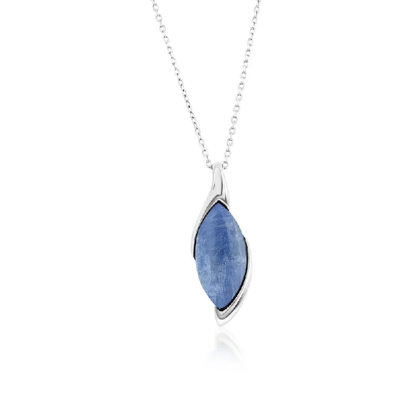 Grab Your Dream Jewelry At The Lowest Prices Sterling Silver Marquise Kyanite Pendant Necklace Grab Your Dream Jewelry At The Lowest Prices Sterling Silver Marquise Kyanite Pendant Necklace