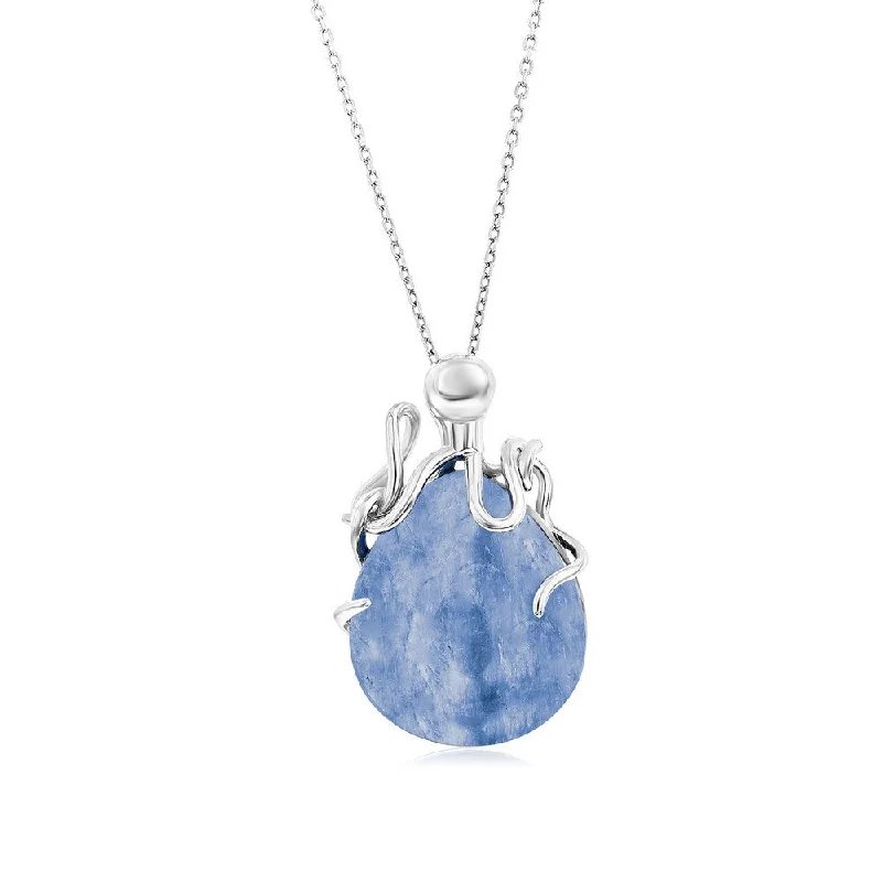 Best-Selling Jewelry Now Available At Special Deals Sterling Silver Pear-Shaped Kyanite Octopus Pendant Necklace Best-Selling Jewelry Now Available At Special Deals Sterling Silver Pear-Shaped Kyanite Octopus Pendant Necklace
