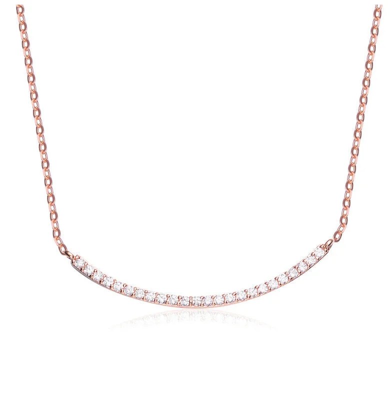 Limited-Time Jewelry Discounts – Shine Without The Splurge Sterling Silver with Clear Cubic Zirconia Curved Necklace Limited-Time Jewelry Discounts – Shine Without The Splurge Sterling Silver with Clear Cubic Zirconia Curved Necklace