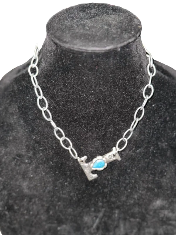Seasonal Jewelry Deals – Elevate Your Style "t" Initial Necklace In Silver/turquoise Seasonal Jewelry Deals – Elevate Your Style "t" Initial Necklace In Silver/turquoise
