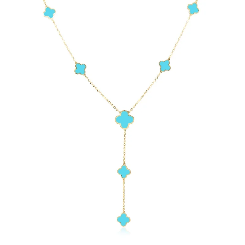 Holiday Jewelry Sale – Perfect Gifts At The Best Prices Turquoise Clover Station Lariat Necklace Holiday Jewelry Sale – Perfect Gifts At The Best Prices Turquoise Clover Station Lariat Necklace