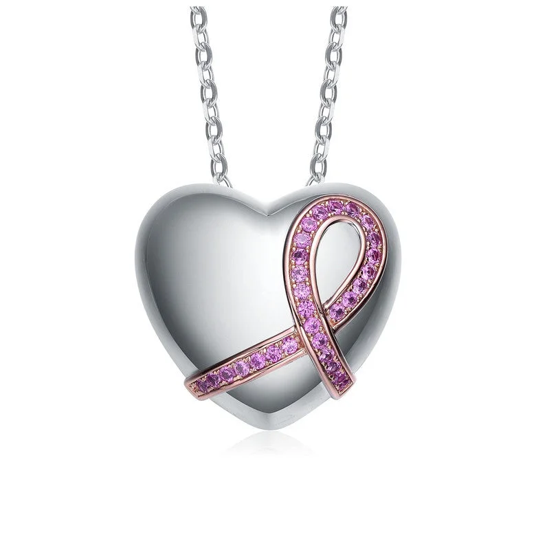 Best Jewelry Sale Prices – Limited-Time Offer Two Tone with Pink Cubic Zirconia Heart Pendant Necklace Best Jewelry Sale Prices – Limited-Time Offer Two Tone with Pink Cubic Zirconia Heart Pendant Necklace