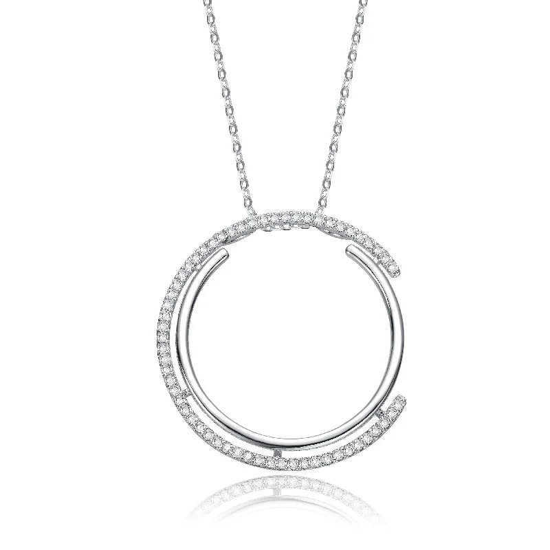 The Perfect Accessory For Less – Jewelry Sale Live White Gold Plated With Diamond Cubic Zirconia Concentric Eternity Pendant Necklace In Sterling Silver The Perfect Accessory For Less – Jewelry Sale Live White Gold Plated With Diamond Cubic Zirconia Concentric Eternity Pendant Necklace In Sterling Silver