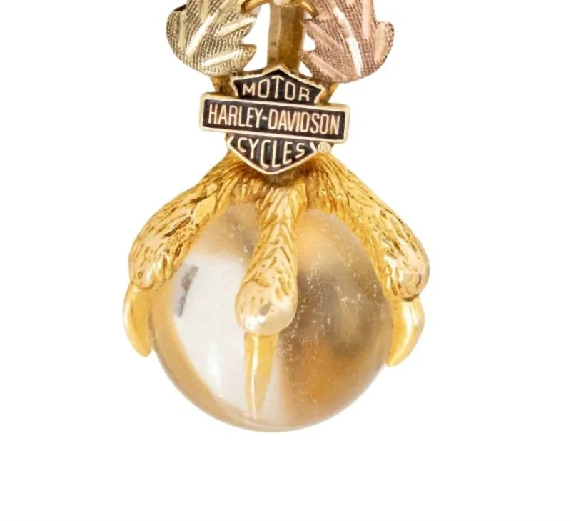 Bohemian-Inspired Jewelry For Free-Spirited Fashion Women's Claw Crystal Ball Pendant In Yellow Gold Bohemian-Inspired Jewelry For Free-Spirited Fashion Women's Claw Crystal Ball Pendant In Yellow Gold