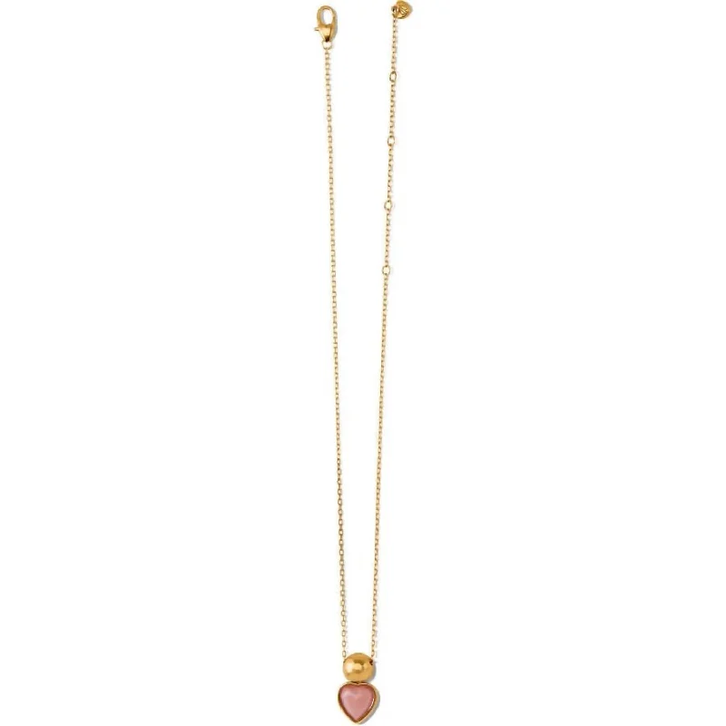 Bestselling Jewelry At Special Promotional Rates Women's Loving Heart Necklace In Gold-Pink