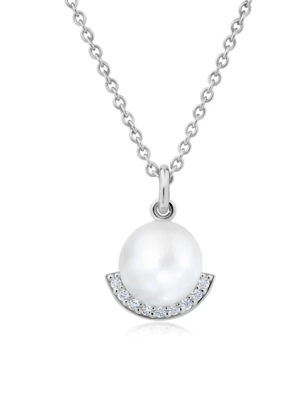 Exclusive Jewelry Sale – Shine For Less Women's Pearl Necklace In Silver