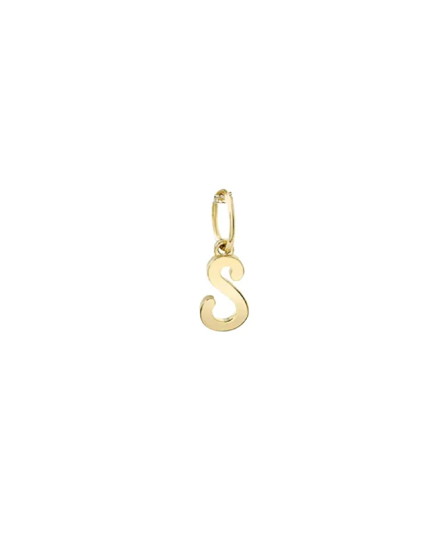 Don't Miss Out On Jaw-Dropping Jewelry Discounts Women's Pure Script "s" Charm In Yellow Gold