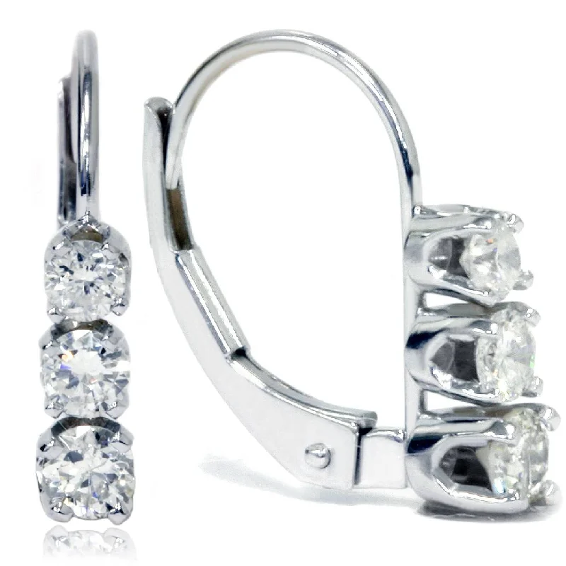 Celebrate With Sparkle – Jewelry Sale Now Live 1/2ct 3 Stone Diamond Earrings 14K White Gold Celebrate With Sparkle – Jewelry Sale Now Live 1/2ct 3 Stone Diamond Earrings 14K White Gold