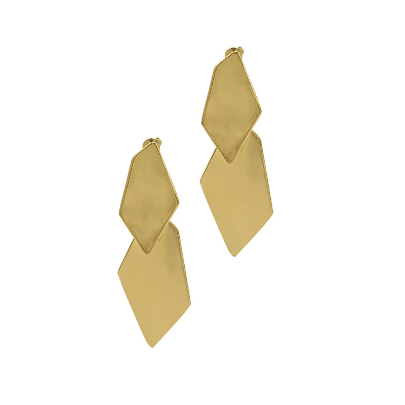 Modern Jewelry At Exclusive Discounts – Shop Today 14k Gold Plated Diamond Shape Drop Earrings Modern Jewelry At Exclusive Discounts – Shop Today 14k Gold Plated Diamond Shape Drop Earrings