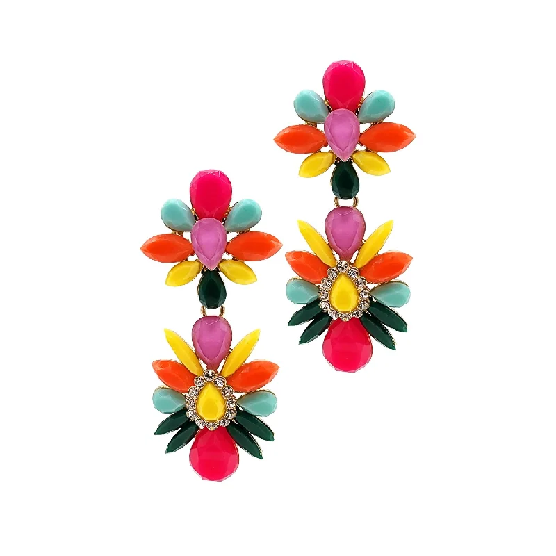 Huge Savings On Timeless Jewelry Collections 14k Gold Plated Multi Color Drop Earrings Huge Savings On Timeless Jewelry Collections 14k Gold Plated Multi Color Drop Earrings