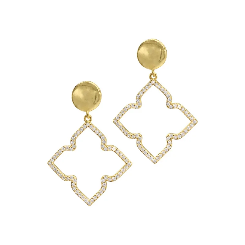 Exclusive Jewelry Sale – Sparkle For Less 14k Gold Plating Flower Crystal Drop Earrings Exclusive Jewelry Sale – Sparkle For Less 14k Gold Plating Flower Crystal Drop Earrings