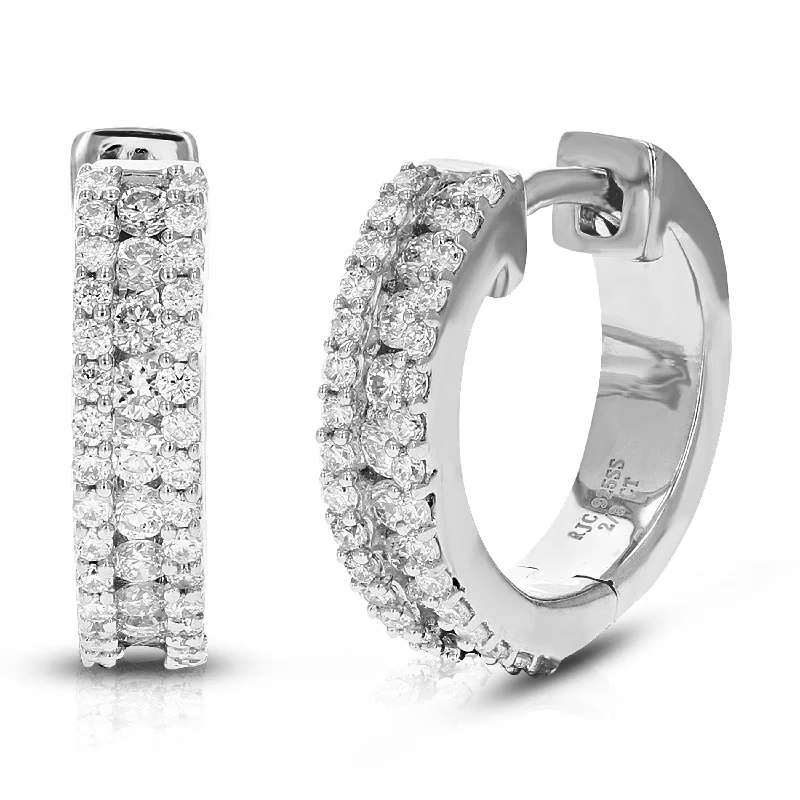 Chic And Stylish Jewelry At Exclusive Prices 2/3 cttw Round Lab Grown Diamond Hoop Earrings .925 Sterling Silver Prong Set 1/2 Inch Chic And Stylish Jewelry At Exclusive Prices 2/3 cttw Round Lab Grown Diamond Hoop Earrings .925 Sterling Silver Prong Set 1/2 Inch