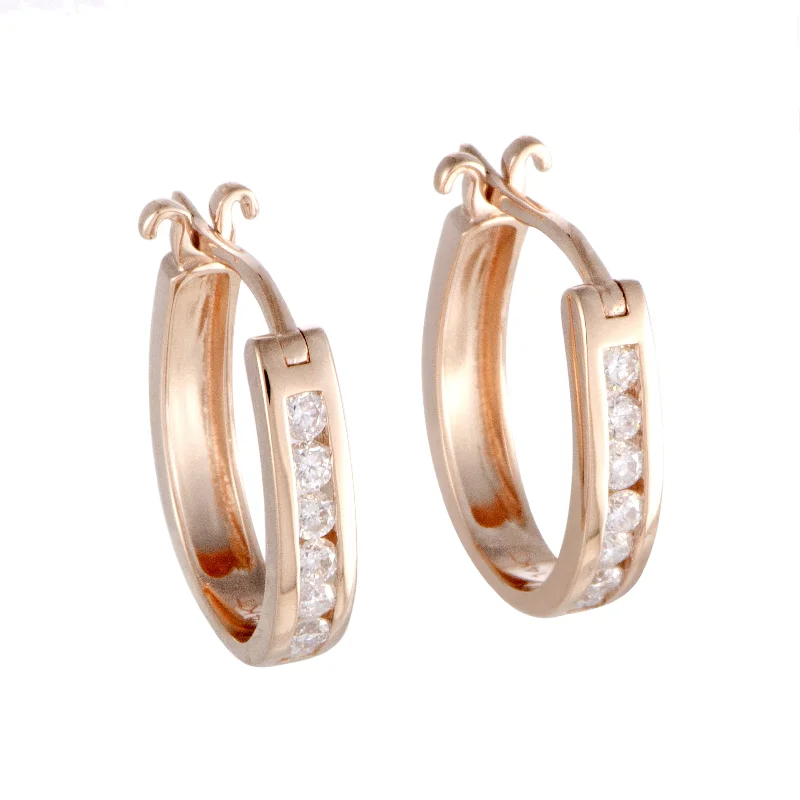 The Perfect Accessory For Less – Jewelry Sale Live ~.33ct Small 14K Rose Gold Diamond Oval Hoop Earrings The Perfect Accessory For Less – Jewelry Sale Live ~.33ct Small 14K Rose Gold Diamond Oval Hoop Earrings