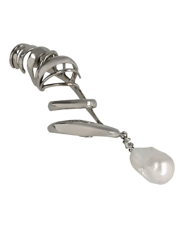 Personalized Engraved Jewelry For Meaningful Gifts Baroque-Pearl Graduated Ear Cuff