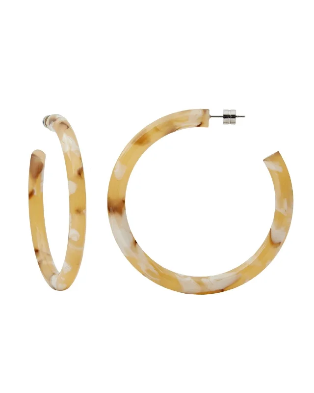 Glamorous Jewelry, Glamorous Deals – Shop Now Bold Hoops in Mango Tortoise
