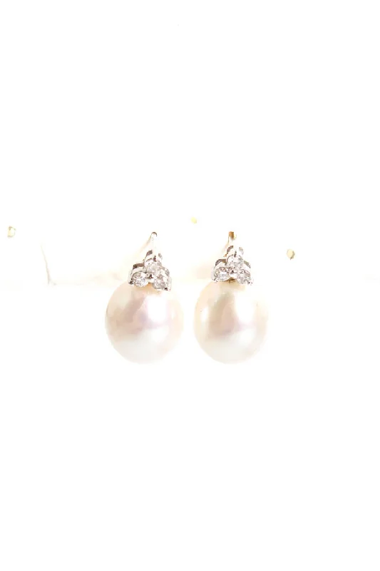 Limited-Stock Jewelry Clearance – Grab Your Favorites Now Designer Womens 14K White Gold 3 Diamond Stud + Pearl Enhancer Earrings 4.3g Limited-Stock Jewelry Clearance – Grab Your Favorites Now Designer Womens 14K White Gold 3 Diamond Stud + Pearl Enhancer Earrings 4.3g