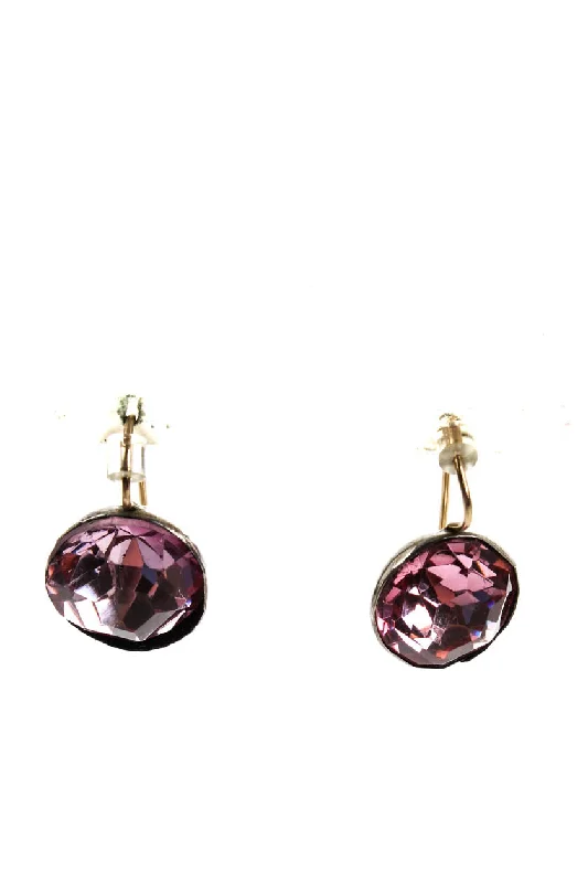 Buy More, Save More – Special Jewelry Discounts Designer Womens Antique Sterling Silver Pink Gemstone Dangle Earrings Buy More, Save More – Special Jewelry Discounts Designer Womens Antique Sterling Silver Pink Gemstone Dangle Earrings