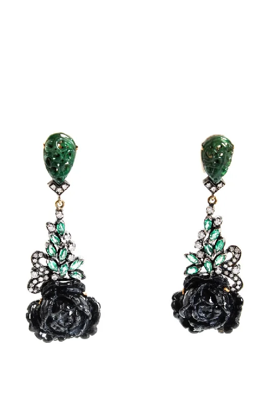 Save On Luxury Jewelry Pieces – Limited-Time Offers Designer Womens Sterling Silver Jade Emerald Diamond Accent Flower Dangle Earrings 19g Save On Luxury Jewelry Pieces – Limited-Time Offers Designer Womens Sterling Silver Jade Emerald Diamond Accent Flower Dangle Earrings 19g