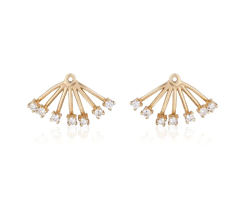 Affordable Luxury Jewelry For Every Occasion Diamond Ear Jackets (Large) Yellow Gold Affordable Luxury Jewelry For Every Occasion Diamond Ear Jackets (Large) Yellow Gold