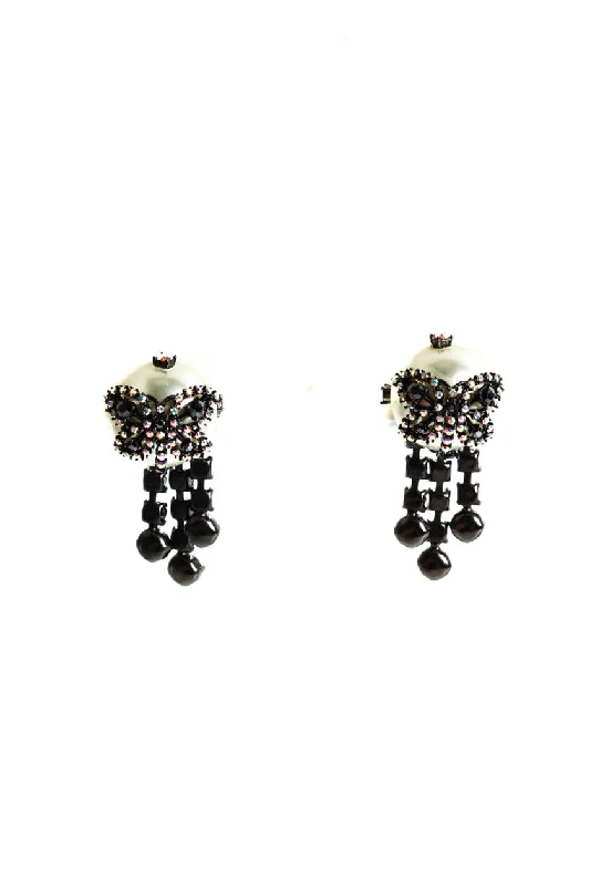 Limited-Time Jewelry Sale – Don't Miss These Deals Dior Womens Gunmetal Tone Faux Pearl Crystal Butterfly Tribales Dangle Earrings Limited-Time Jewelry Sale – Don't Miss These Deals Dior Womens Gunmetal Tone Faux Pearl Crystal Butterfly Tribales Dangle Earrings