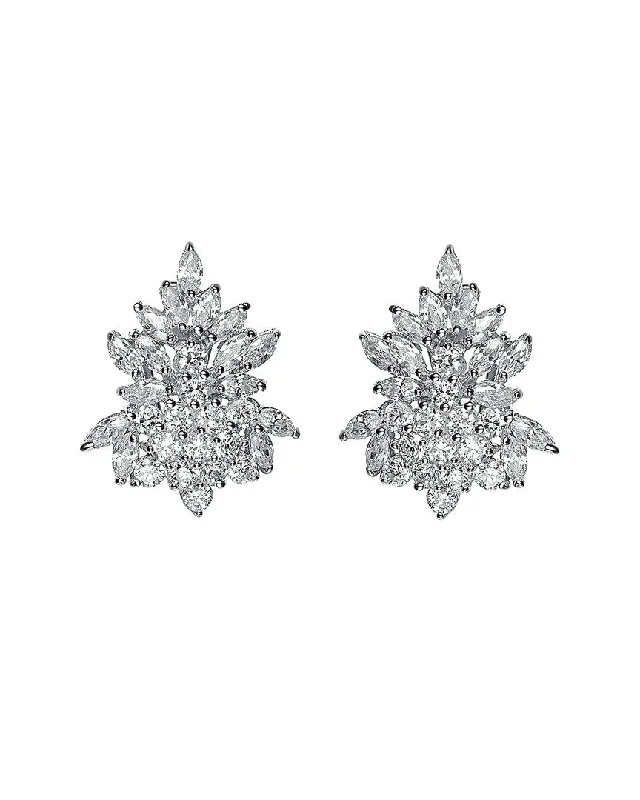Shop Dazzling Jewelry At The Best Prices Genevive Silver CZ Earrings