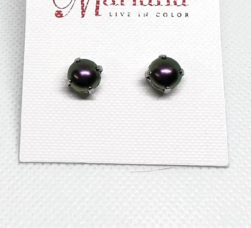Last Chance To Shop High-End Jewelry At Markdown Prices Iridescent Single-Stone Studs In Purple Last Chance To Shop High-End Jewelry At Markdown Prices Iridescent Single-Stone Studs In Purple