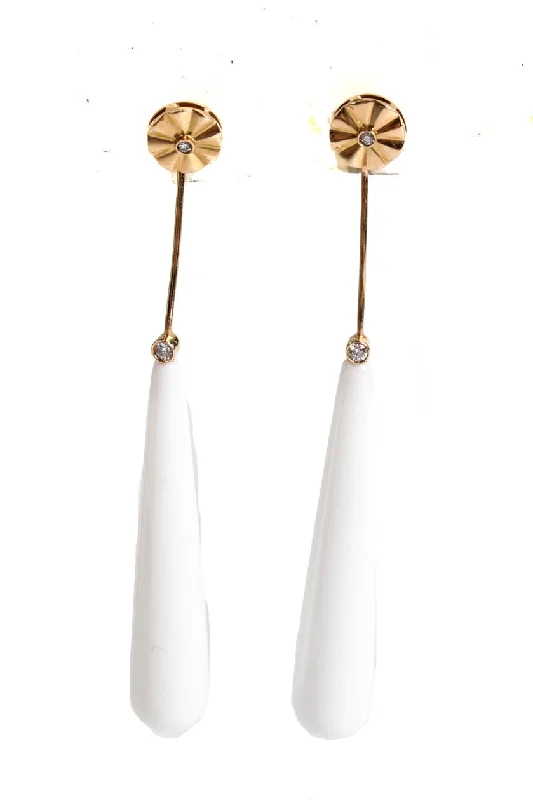 Unmissable Jewelry Sale – Shop Before It's Too Late Jack Vartanian Womens 18k Yellow Gold White Diamond Drop Dangle Earrings Unmissable Jewelry Sale – Shop Before It's Too Late Jack Vartanian Womens 18k Yellow Gold White Diamond Drop Dangle Earrings