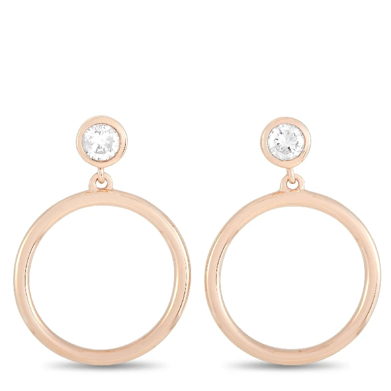 Chic And Stylish Jewelry At Exclusive Prices LB Exclusive 14K Rose Gold 0.31 ct Diamond Earrings