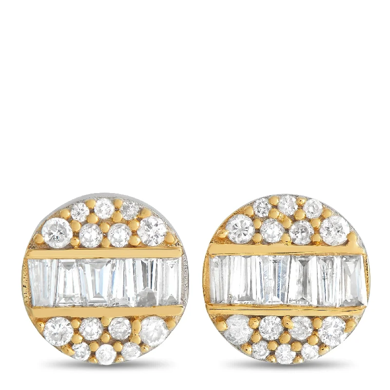 Shop Fine Jewelry With Amazing Deals LB Exclusive 14K White and Yellow Gold 0.44ct Diamond Earrings Shop Fine Jewelry With Amazing Deals LB Exclusive 14K White and Yellow Gold 0.44ct Diamond Earrings