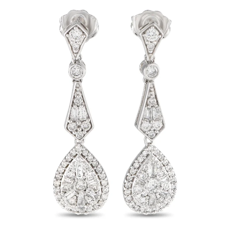 Seasonal Jewelry Clearance – Best Styles At The Lowest Prices LB Exclusive 14K White Gold 1.0ct Diamond Art Deco Drop Earrings ER28526 Seasonal Jewelry Clearance – Best Styles At The Lowest Prices LB Exclusive 14K White Gold 1.0ct Diamond Art Deco Drop Earrings ER28526