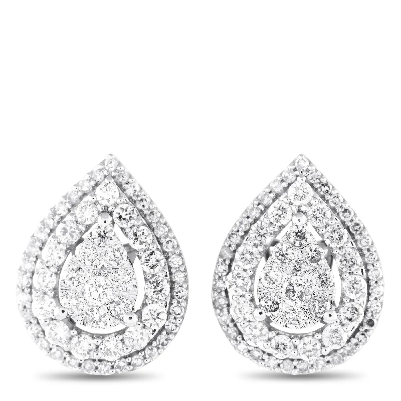 Huge Savings On Timeless Jewelry Collections LB Exclusive 14K White Gold 1.0ct Diamond Earrings ER28538 Huge Savings On Timeless Jewelry Collections LB Exclusive 14K White Gold 1.0ct Diamond Earrings ER28538