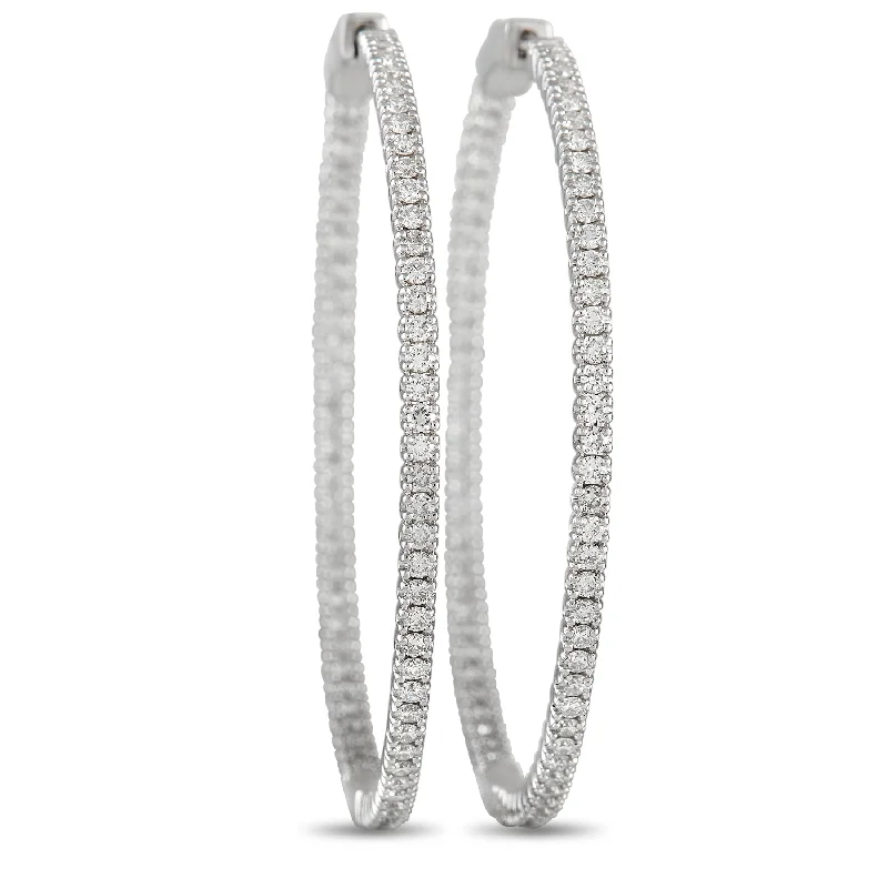 High-End Sparkle, Low-End Prices – Jewelry Sale Live LB Exclusive 14K White Gold 1.77ct Diamond Inside-Hoop Earrings High-End Sparkle, Low-End Prices – Jewelry Sale Live LB Exclusive 14K White Gold 1.77ct Diamond Inside-Hoop Earrings