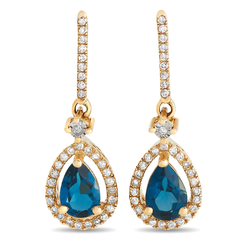 Elegant Jewelry, Exclusive Prices – Shop Now LB Exclusive 14K Yellow Gold 0.20ct Diamond and Topaz Pear Earrings ER4-15061YBT Elegant Jewelry, Exclusive Prices – Shop Now LB Exclusive 14K Yellow Gold 0.20ct Diamond and Topaz Pear Earrings ER4-15061YBT