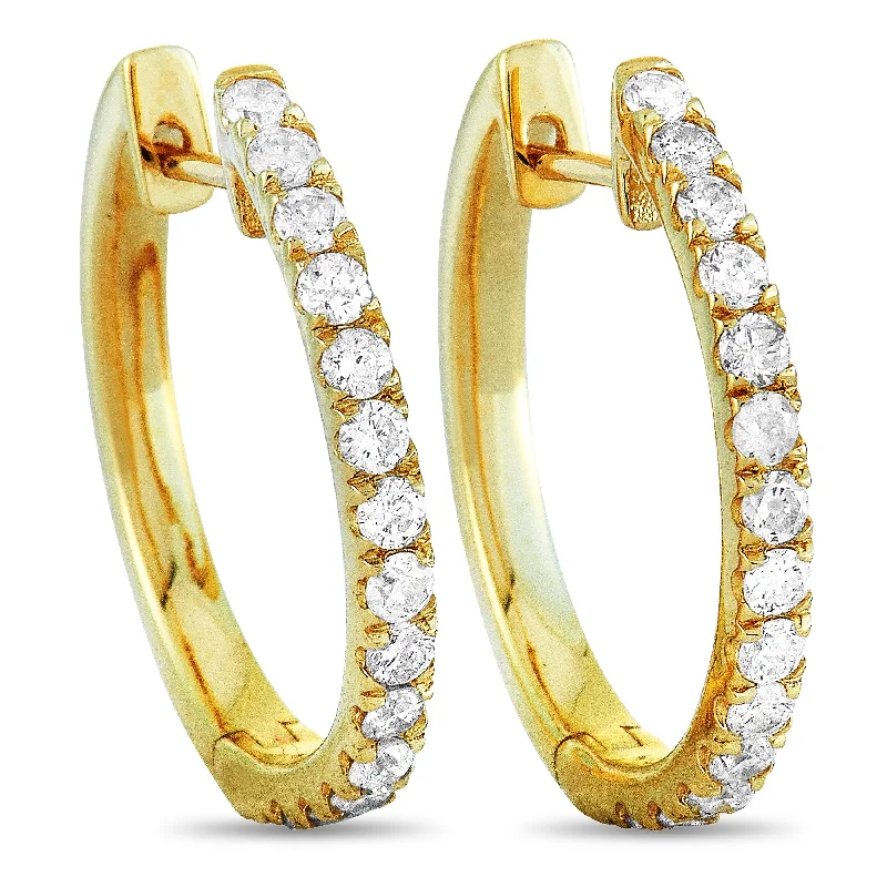 Fashion-Forward Jewelry At Incredible Prices LB Exclusive 14K Yellow Gold 0.50ct Diamond Hoop Earrings Fashion-Forward Jewelry At Incredible Prices LB Exclusive 14K Yellow Gold 0.50ct Diamond Hoop Earrings