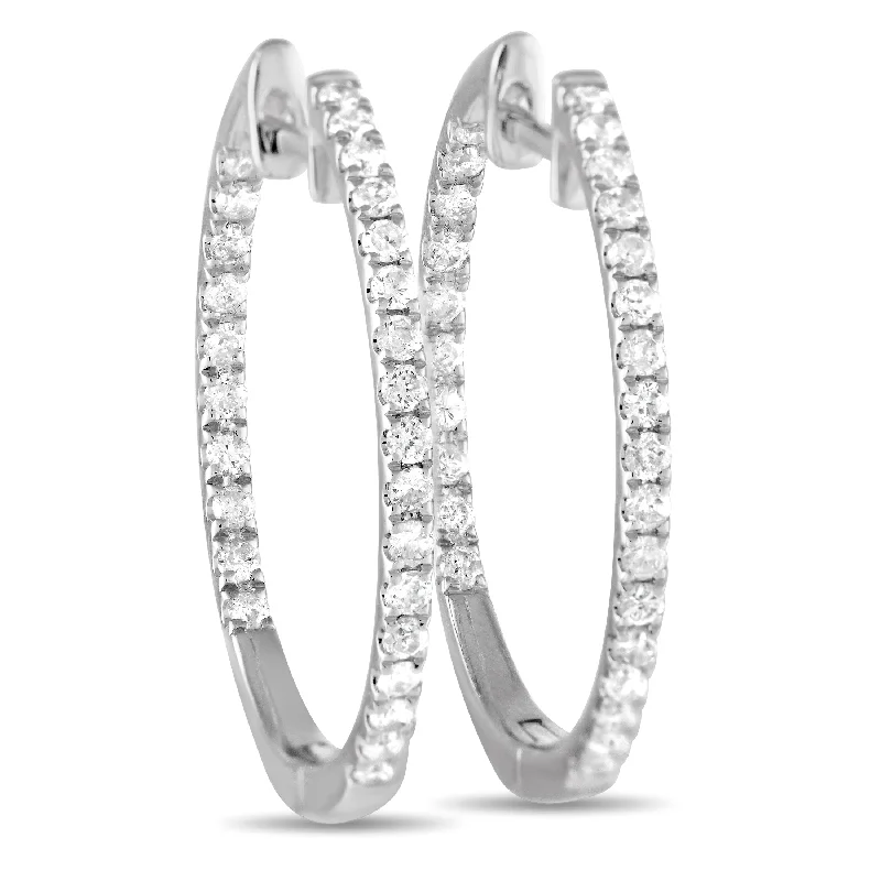 Limited-Stock Jewelry Sale – Once It's Gone, It's Gone LB Exclusive 14K Yellow Gold 0.50ct Diamond Inside-Out Hoop Earrings Limited-Stock Jewelry Sale – Once It's Gone, It's Gone LB Exclusive 14K Yellow Gold 0.50ct Diamond Inside-Out Hoop Earrings