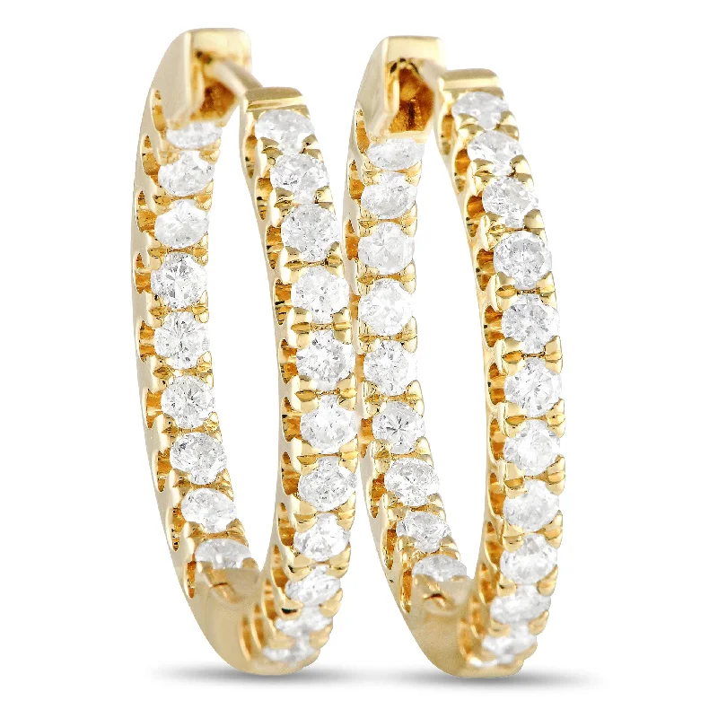 Personalized Jewelry Sale – Meaningful Gifts At Great Prices LB Exclusive 14K Yellow Gold 1.0ct Diamond Inside-Out Hoop Earrings Personalized Jewelry Sale – Meaningful Gifts At Great Prices LB Exclusive 14K Yellow Gold 1.0ct Diamond Inside-Out Hoop Earrings