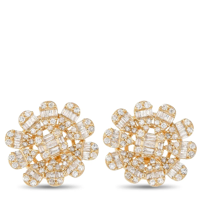 Elegant Designs, Unbeatable Discounts – Shop Jewelry Now LB Exclusive 14K Yellow Gold 1.50ct Diamond Flower Earrings ER28992-Y Elegant Designs, Unbeatable Discounts – Shop Jewelry Now LB Exclusive 14K Yellow Gold 1.50ct Diamond Flower Earrings ER28992-Y