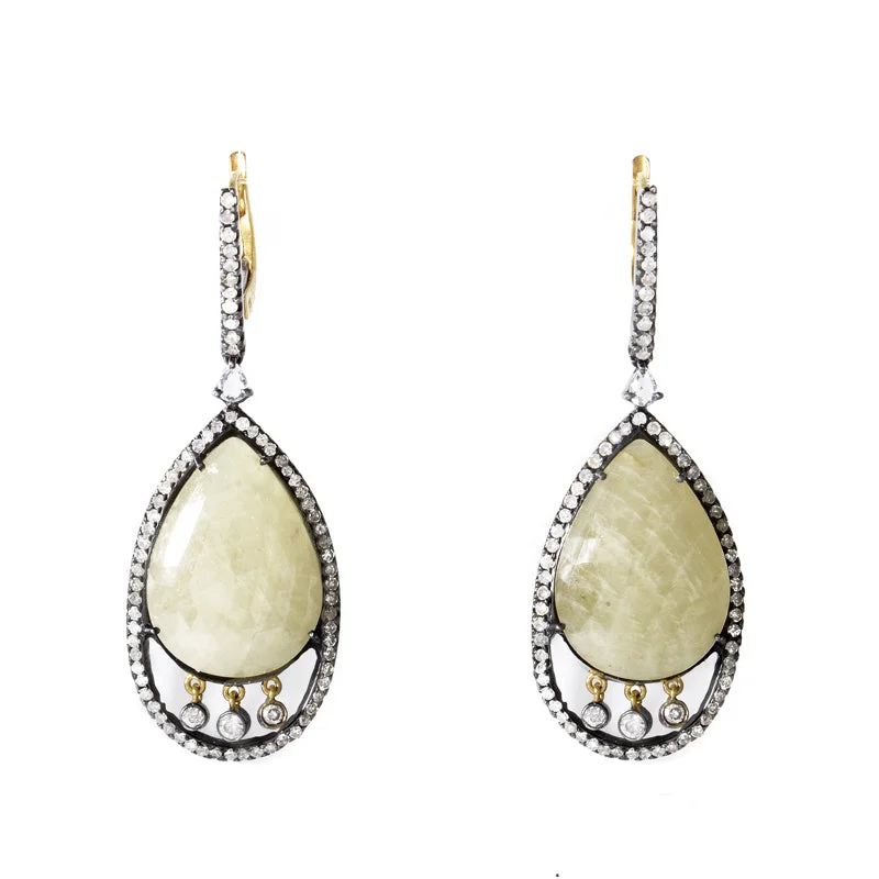 Jewelry Deals That Outshine The Rest LB Exclusive 18K Gold & Stainless Steel Yellow Sapphire Diamond Earrings ER3860 Jewelry Deals That Outshine The Rest LB Exclusive 18K Gold & Stainless Steel Yellow Sapphire Diamond Earrings ER3860