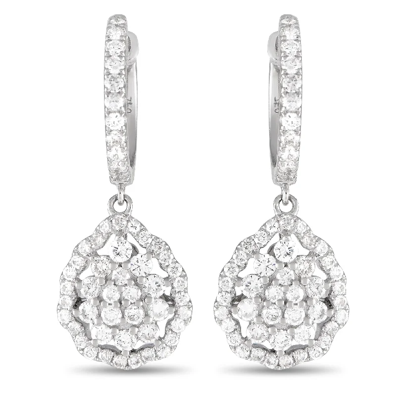 Limited-Time Jewelry Discounts – Shine Without The Splurge LB Exclusive 18K White Gold 1.0ct Diamond Drop Earrings AER-15686 Limited-Time Jewelry Discounts – Shine Without The Splurge LB Exclusive 18K White Gold 1.0ct Diamond Drop Earrings AER-15686