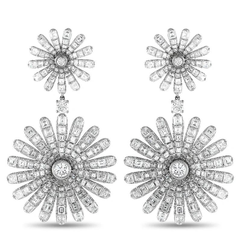 Affordable Luxury Jewelry – Style At A Great Price LB Exclusive 18K White Gold 14.25ct Diamond Dangle Earrings MF24-021424