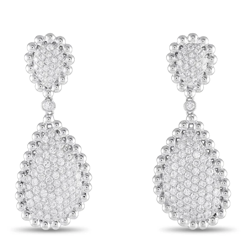 Make Your Outfit Shine With Discounted Jewelry LB Exclusive 18K White Gold 2.10ct Diamond Dangle Earrings AER-17843 Make Your Outfit Shine With Discounted Jewelry LB Exclusive 18K White Gold 2.10ct Diamond Dangle Earrings AER-17843