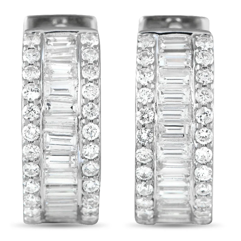 Timeless Beauty, Unbeatable Deals – Jewelry Sale On LB Exclusive 18K White Gold 2.53ct Diamond Baguette Channel Hoop Earrings MF23-021424 Timeless Beauty, Unbeatable Deals – Jewelry Sale On LB Exclusive 18K White Gold 2.53ct Diamond Baguette Channel Hoop Earrings MF23-021424