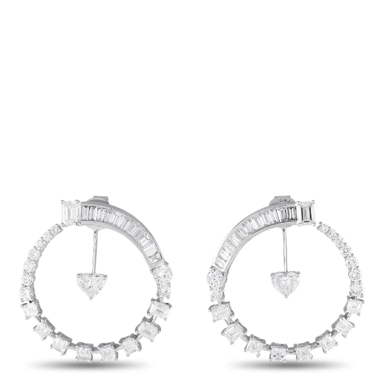 Shop Jewelry That Shines Without The High Price LB Exclusive 18K White Gold 6.88ct Diamond Earrings AER-18519 Shop Jewelry That Shines Without The High Price LB Exclusive 18K White Gold 6.88ct Diamond Earrings AER-18519