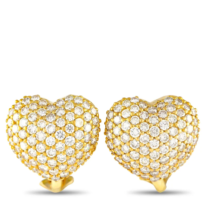 Special Jewelry Deals – Upgrade Your Collection LB Exclusive 18K Yellow Gold 3.96 ct Diamond Pave Heart Earrings MF07-101024 Special Jewelry Deals – Upgrade Your Collection LB Exclusive 18K Yellow Gold 3.96 ct Diamond Pave Heart Earrings MF07-101024