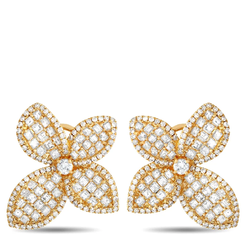 Luxury Jewelry Clearance – Shop Premium Styles Now LB Exclusive 18K Yellow Gold 4.01ct Diamond Flower Earrings AER-18320 Luxury Jewelry Clearance – Shop Premium Styles Now LB Exclusive 18K Yellow Gold 4.01ct Diamond Flower Earrings AER-18320