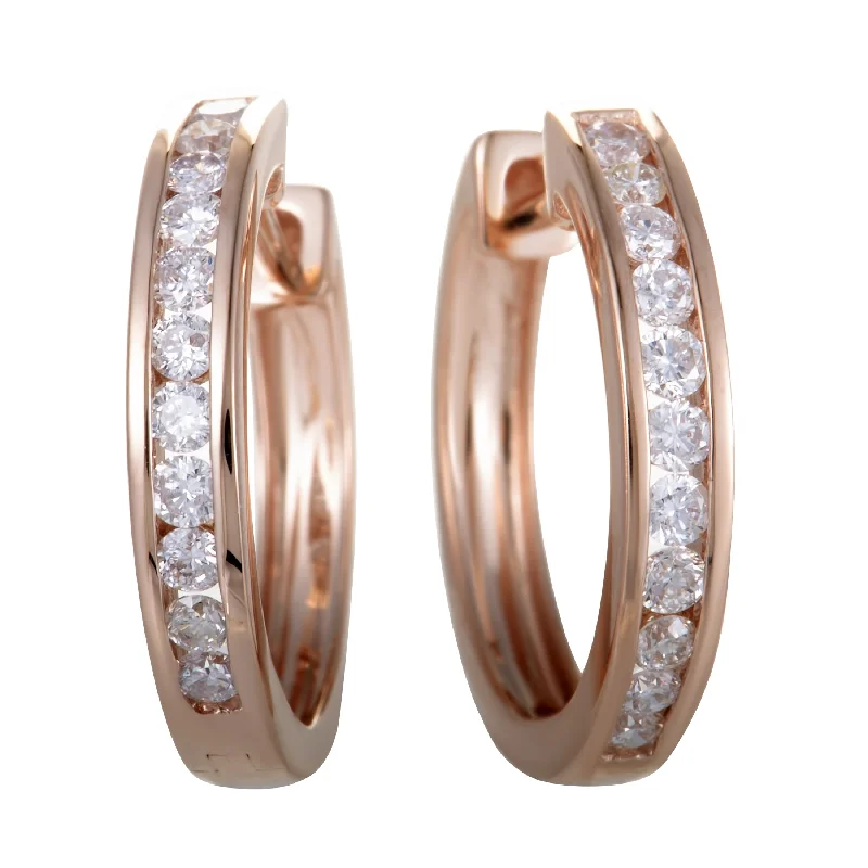 Special Sale On Handcrafted Jewelry – Shop Today LB Exclusive ~.50ct Small 14K Rose Gold Diamond Hoop Earrings Special Sale On Handcrafted Jewelry – Shop Today LB Exclusive ~.50ct Small 14K Rose Gold Diamond Hoop Earrings